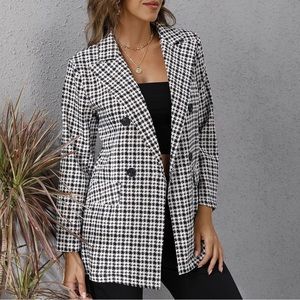 Women’s Houndstooth design Blazer / Suit Jacket